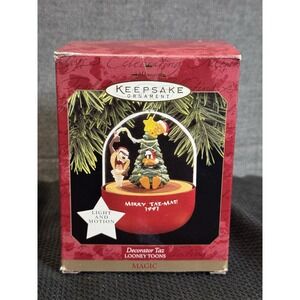 Hallmark Keepsake‎ Looney Tunes DECORATOR TAZ 1997 Magic Motion Ornament MIB